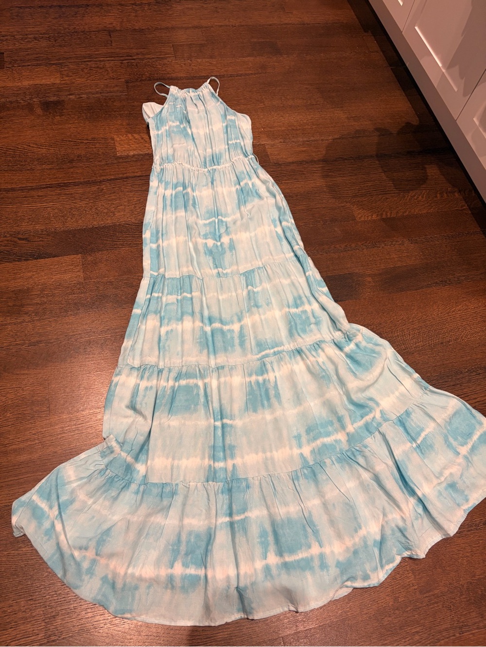 Ardene Light Blue Tie-Dye Tiered Maxi Dress - Women - Picture 2 of 2